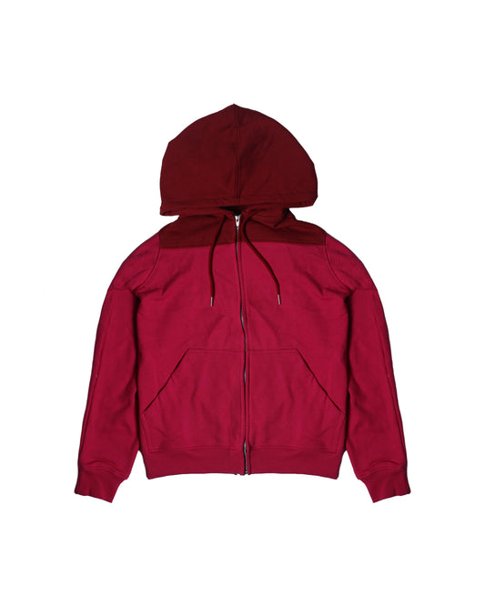 Two-Tone Zip Fleece (Red/Pink)