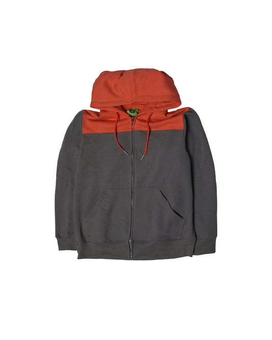 Two-Tone Zip Fleece (Peach/Gray)